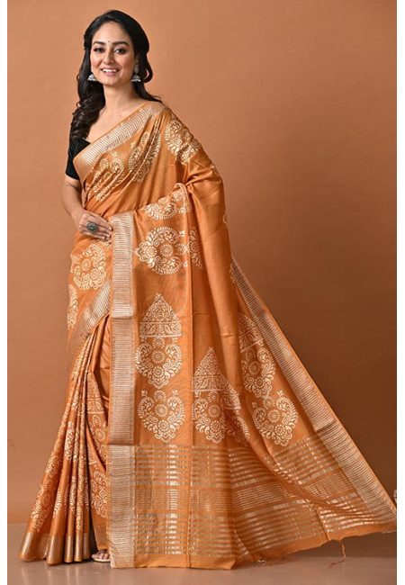 Mustard Color Bhagalpuri Silk Saree (She Saree 2022)