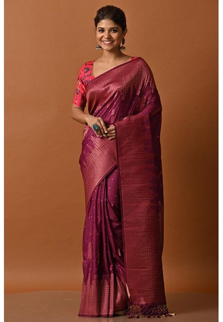 Magenta Color Fancy Silk Saree (She Saree 2063)