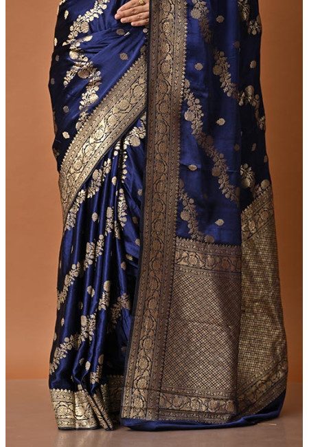 Navy Blue Color Soft Banarasi Gajji Silk Saree (She Saree 2078)