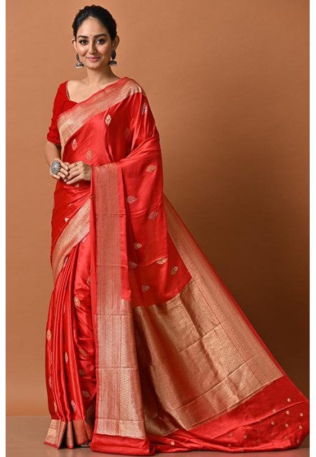 Red Color Soft Banarasi Gajji Silk Saree (She Saree 2087)