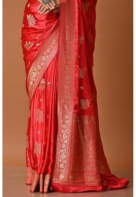 Red Color Soft Banarasi Gajji Silk Saree (She Saree 2091)