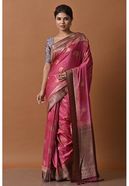 Light Magenta Color Manipuri Silk Saree (She Saree 2129)
