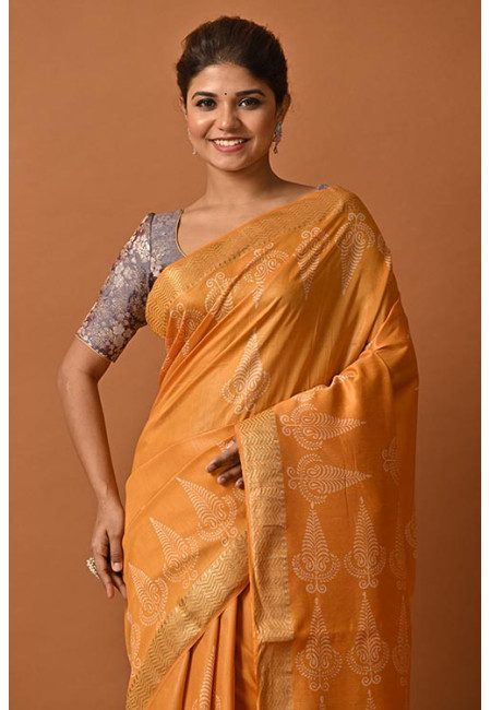 Mustard Color Bhagalpuri Silk Saree (She Saree 2142)