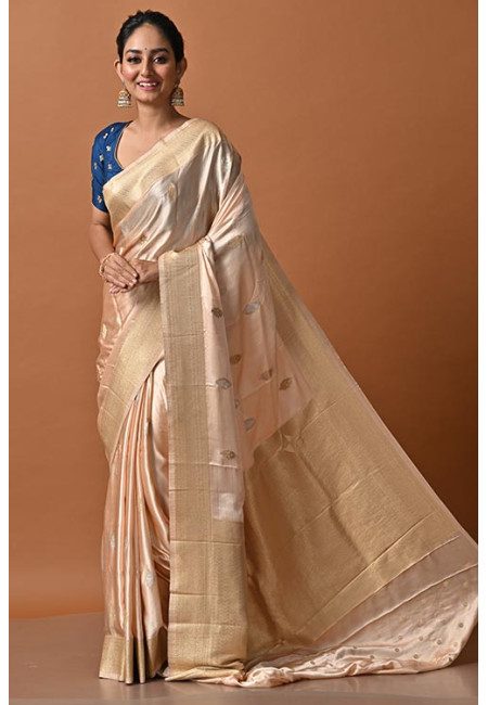 Beige Color Soft Banarasi Gajji Silk Saree (She Saree 2147)
