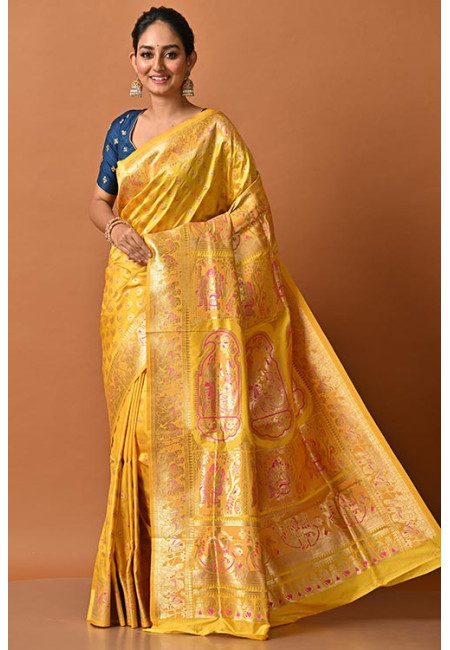 Golden Yellow Color Swarnachari Silk Saree (She Saree 2169)
