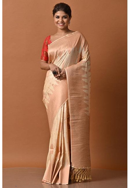 Light Beige Color Fancy Silk Saree (She Saree 2174)