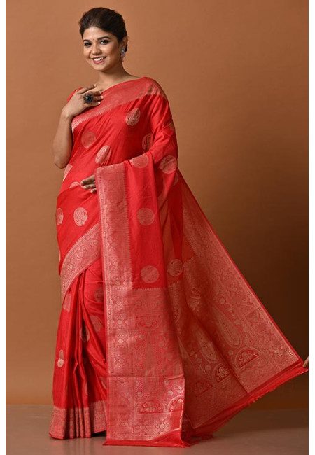 Red Color Fancy Silk Saree (She Saree 2175)