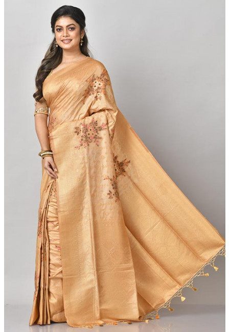 Beige Color Manipuri Silk Saree (She Saree 1128)