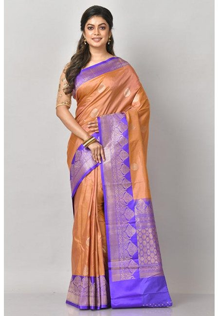 Deep Beige Color Pure Katan Silk Saree (She Saree 1139)