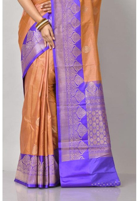 Deep Beige Color Pure Katan Silk Saree (She Saree 1139)