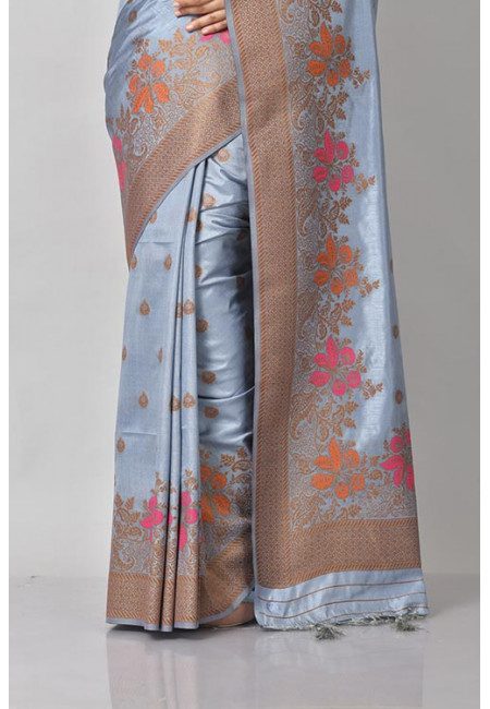 Grey Color Manipuri Silk Saree (She Saree 1149)
