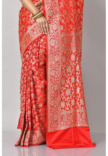 Red Color Designer Katan Banarasi Silk Saree (She Saree 1153)