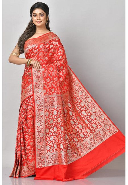 Red Color Designer Katan Banarasi Silk Saree (She Saree 1153)