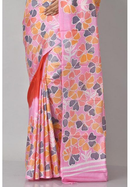 Pink Color Printed Pure Silk Saree (She Saree 1158)