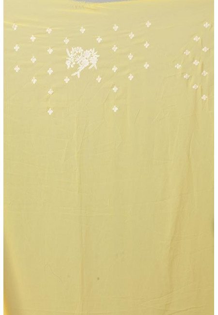 Yellow Color Embroidered Designer Chiffon Saree (She Saree 1194)