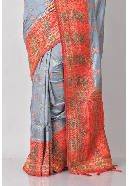 Grey Color Manipuri Silk Saree (She Saree 1205)