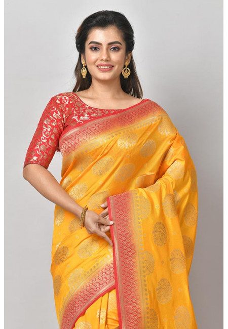 Yellow Color Semi Katan Silk Saree (She Saree 1206)