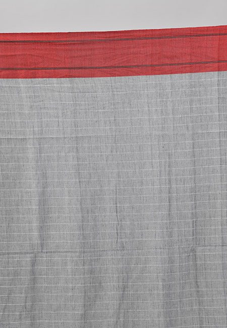 Grey Color Khadi Cotton Saree (She Saree 844)