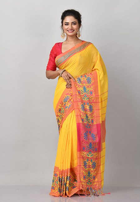 Yellow Color Handloom Cotton Saree (She Saree 866)