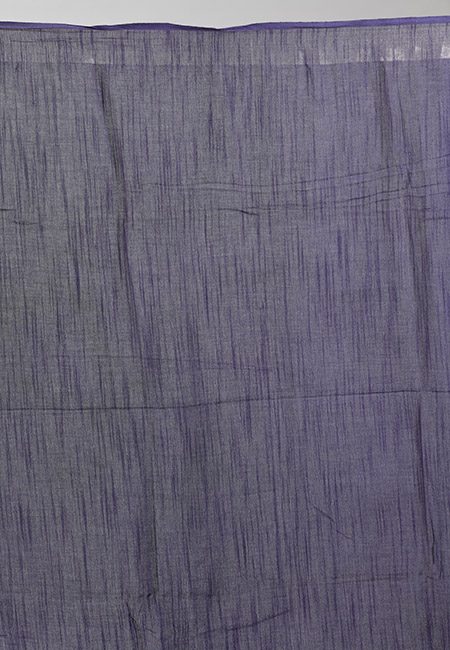 Deep Turquoise Blue Color Printed Linen Cotton Saree (She Saree 914)