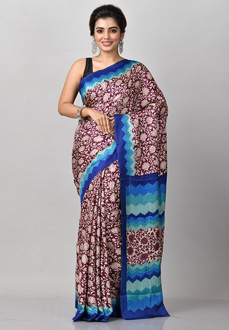 Maroon Color Woven Pashmina Silk Saree (She Saree 916)