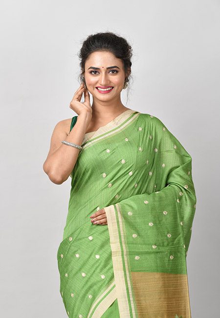 Parrot Green Color Matka Silk Saree (She Saree 928)