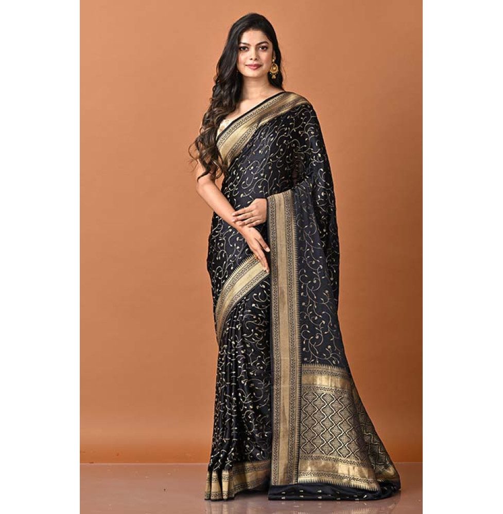 Buy PATISOL Black Mysore Silk Saree with Blouse Piece_( Gor_RUC-1001-Black  ) Online at Best Prices in India - JioMart.