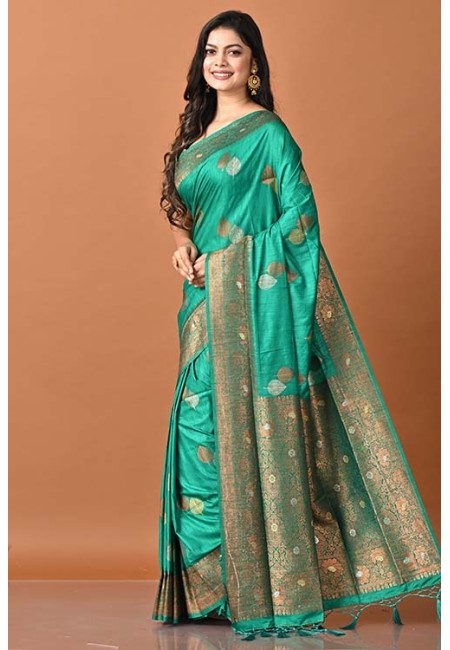 Green Color Soft Manipuri Silk Saree (She Saree 1934)
