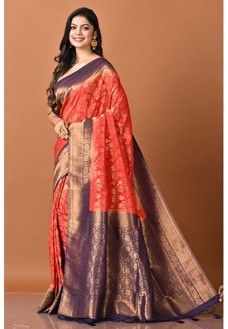 Red Color Designer Soft Contrast Khaddi Silk Saree (She Saree 1943)