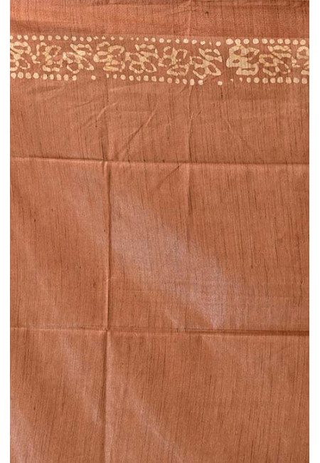 Deep Rust Color Block Printed Matka Silk Saree (She Saree 1959)