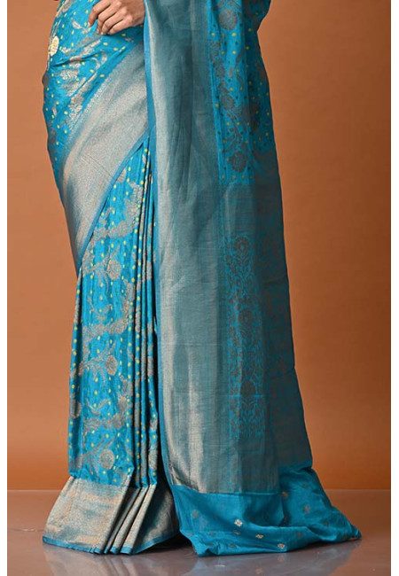 Piction Blue Color Designer Soft Khaddi Silk Saree (She Saree 1872)