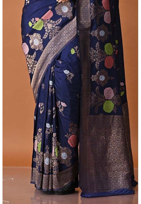 Navy Blue Color Designer Soft Khaddi Silk Saree (She Saree 1899)