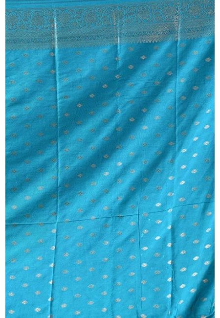 Turquoise Blue Color Designer Soft Khaddi Silk Saree (She Saree 1902)
