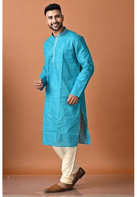 Tunte Color Handloom Cotton Punjabi Set For Men (She Punjabi 702)
