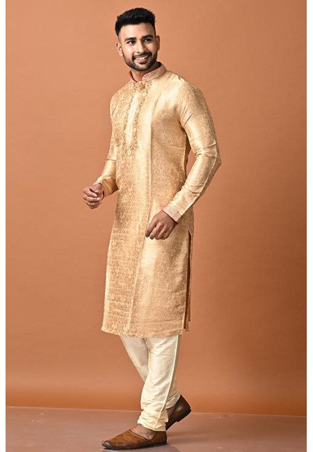 Tussar Color Jacquard Banarasi Silk Punjabi Set For Men (She Punjabi 708)