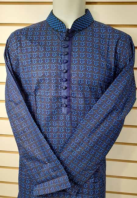 Deep Blue Color Regular Fit Cotton Punjabi (She Punjabi 558)