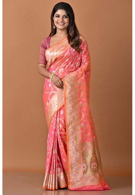 Peach Color Designer Semi Katan Silk Saree (She Saree 1511)