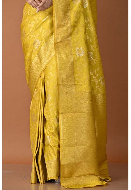 Mustard Yellow Color Designer Khaddi Silk Saree (She Saree 1524)