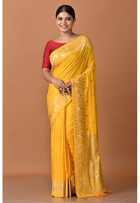 Yellow Color Soft Malai Silk Saree (She Saree 1557)
