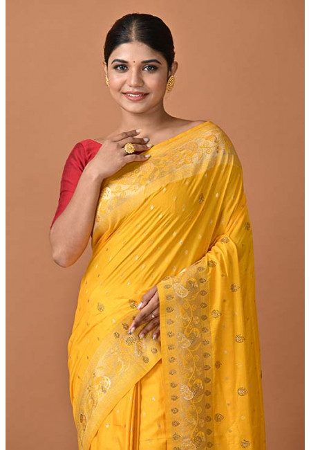 Yellow Color Soft Malai Silk Saree (She Saree 1557)