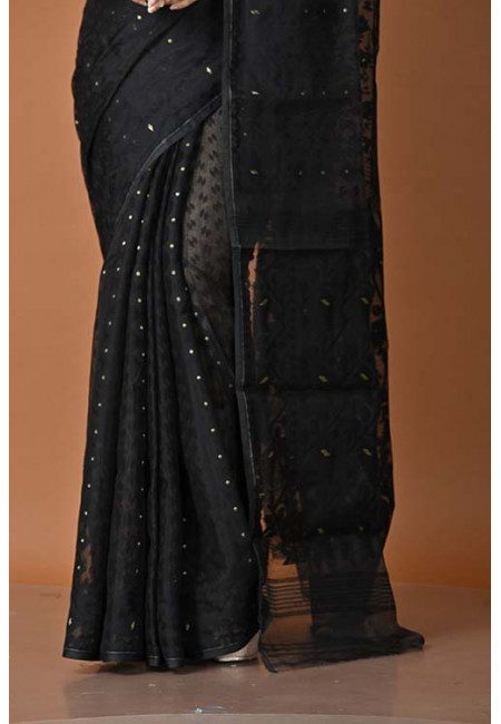 Black Color Soft Dhakai Jamdani Saree (She Saree 1561)