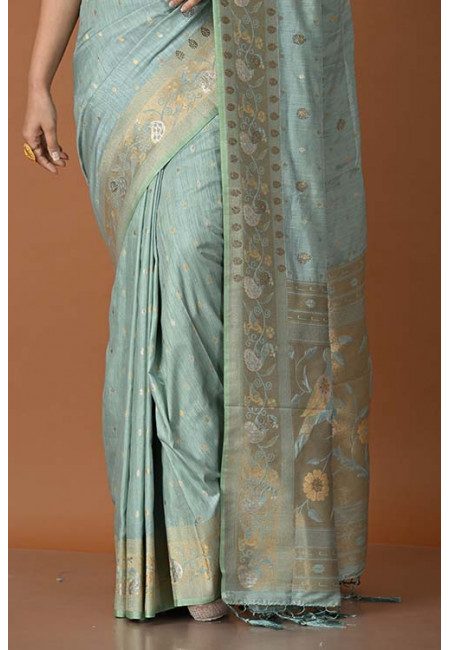Pastel Green Color Soft Malai Silk Saree (She Saree 1567)