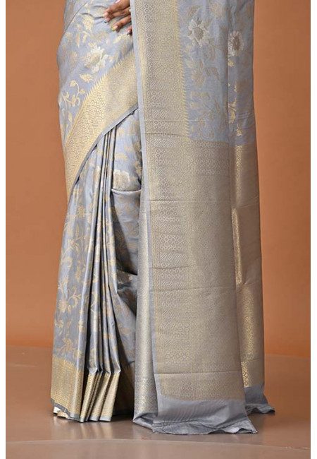 Grey Color Designer Khaddi Silk Saree (She Saree 1582)