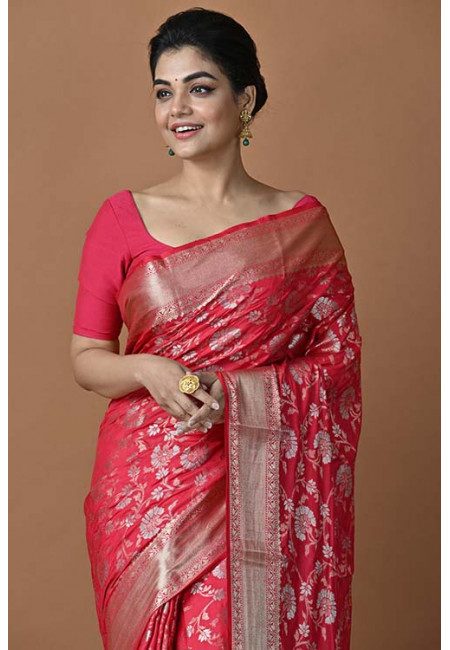 Fuchsia Pink Color Designer Khaddi Silk Saree (She Saree 1591)
