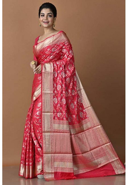 Fuchsia Pink Color Designer Khaddi Silk Saree (She Saree 1591)
