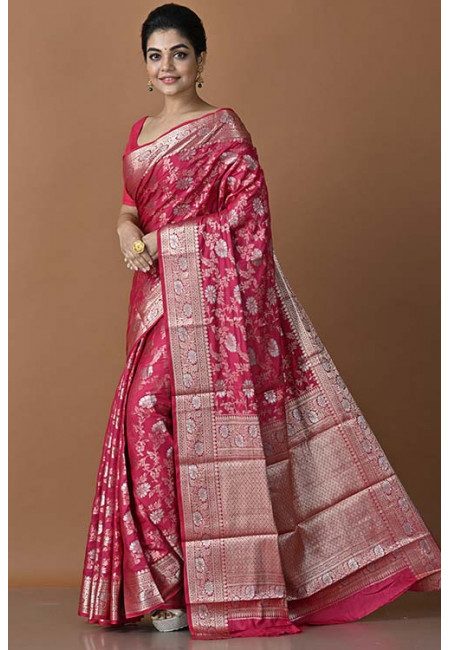 Fuchsia Pink Color Designer Khaddi Silk Saree (She Saree 1594)