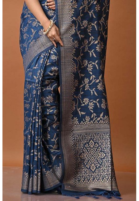 Midnight Blue Color Matka Silk Saree (She Saree 1265)