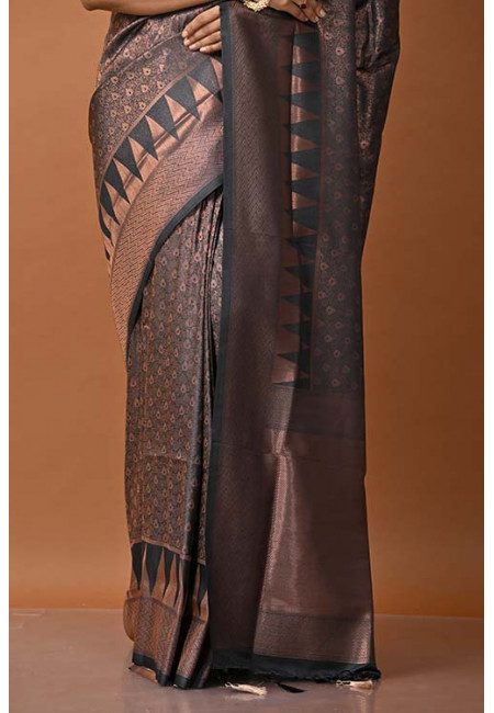 Black Color Semi Katan Silk Saree (She Saree 1279)