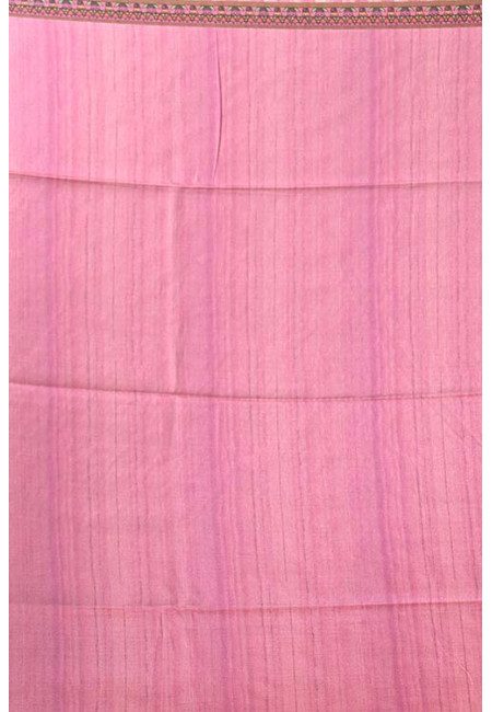Pink Color Printed Tussar Silk Saree (She Saree 1309)