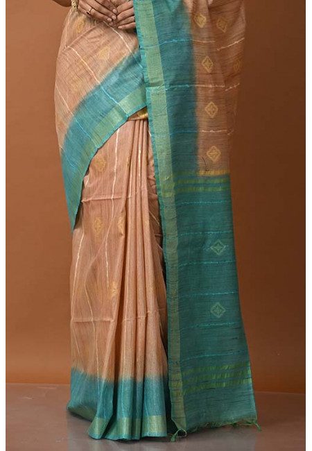 Burlywood Beige Color Matka Silk Saree (She Saree 1328)